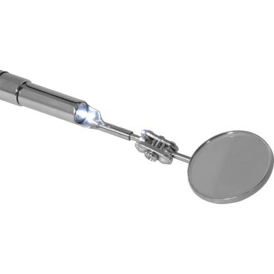 Inspektionsspejl med LED-lys Ø30 mm med teleskopstang (L=665 mm)